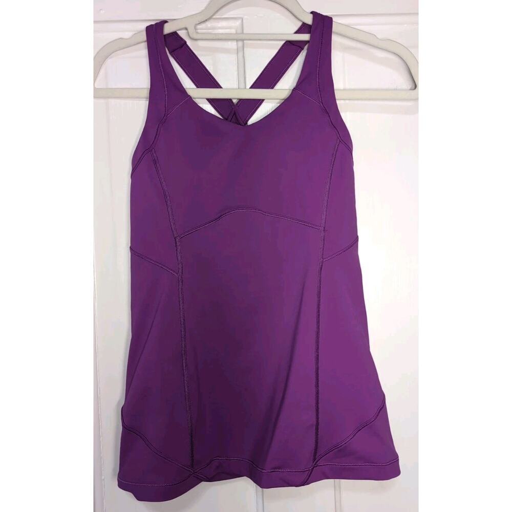 Lululemon Work Out Tank Sports Bra Yoga Gym Workout Fitness Women's 4(1141)